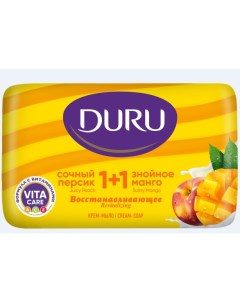 Крем мыло 1 1 Сочный персик и знойное манго 80 г Duru
