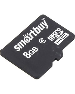 Карта памяти Smart Buy microSDHC 8GB Сlass 4 без адаптеров SB8GBSDCL4 00 Smartbuy
