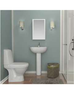 Мебель для ванных комнат Шкафчик зеркальный Hilton снежно белый АС25801000 Berossi