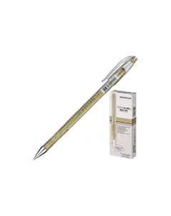 Ручка гелевая Hi Jell Metallic золото металлик 0 7мм HJR 500GSM Crown