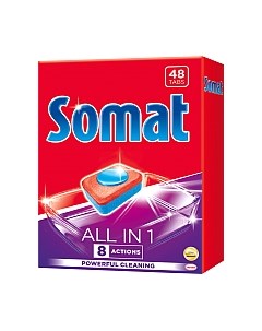 Таблетки для посудомоечных машин Somat