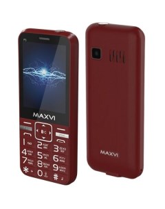 Мобильный телефон p3 винный красный Maxvi