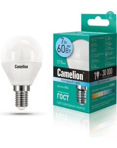 Светодиодная лампочка LED7 G45 845 E14 12071 Camelion
