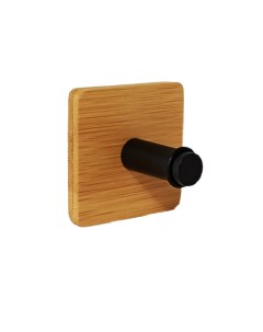 Крючок квадрат с кл бамбук черн арт 08052 металл бамбук Bisk