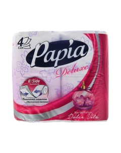Бумага туалетная Deluxe Dolce Vita 4 рулона Papia