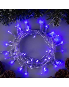 Новогодняя гирлянда Нить 50 LED 5м синий 3556758 Luazon