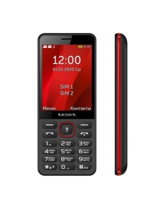Мобильный телефон tm 309 черно красный Texet