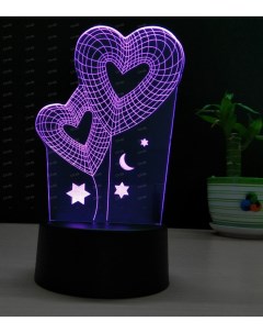 Светильник ночник 3D Сердце Старт