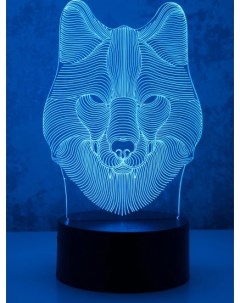 Светильник ночник 3D Волк Старт