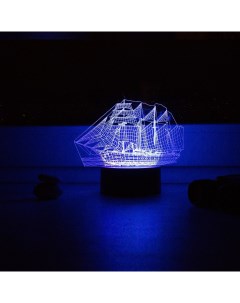 Светильник ночник 3D Корабль Старт