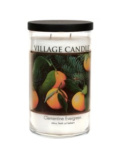 Ароматическая свеча Clementine Evergreen стакан большая Village candle