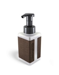 Диспенсер для жидкого мыла с наклейкой из эко кожи коричневый Ecocaps