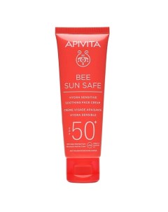 БИ САН СЭЙФ Солнцезащитный свежий успокаивающий крем для чувствительной кожи лица SPF50 50 Apivita