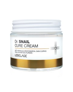 Крем для лица с Муцином улитки антивозрастной Dr Snail Cure Cream 70 Lebelage