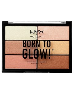 Палетка хайлайтеров Born To Glow Highlighting Palette Nyx professional makeup