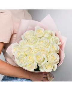 Букет из белоснежных роз 19 шт 40 см Л'этуаль flowers