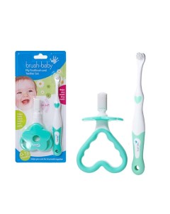 Набор зубных щеток FirstBrush and Teether Set с рождения Brush-baby