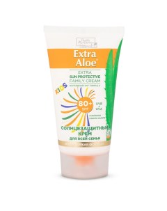 Солнцезащитный крем для всей семьи с экстрактом алоэ и пантенолом SPF80 с 3 лет Extra Aloe Vilsen