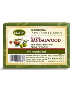 Мыло Traditional Sandalwood натуральное оливковое САНДАЛОВОЕ ДЕРЕВО 100 Kalliston