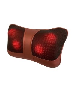 Массажная роликовая подушка с ИК прогревом Massager Pillow 2 режима красная Fitstudio