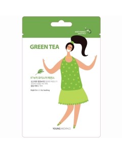 Тканевая маска для лица MSDS_Green Tea зеленый чай Young mediface
