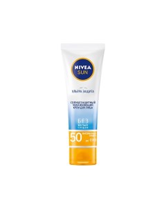 Солнцезащитный увлажняющий крем для лица Ультра защита SPF 50 для чувствительной кожи Nivea