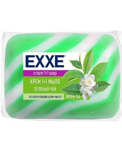 Туалетное крем мыло 1 1 зеленый чай 80 Exxe