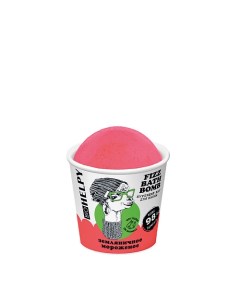 Бурлящий шар для ванны Земляничное мороженое Biohelpy