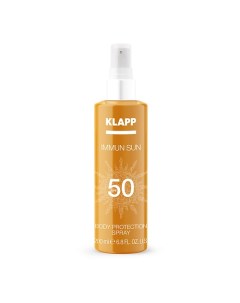 Солнцезащитный спрей для тела IMMUN SUN Body Protection Spray SPF50 200 Klapp cosmetics