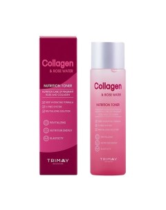 Тонер для кожи лица с коллагеном и розовой водой Collagen Rose Water Nutrition Toner 210 Trimay