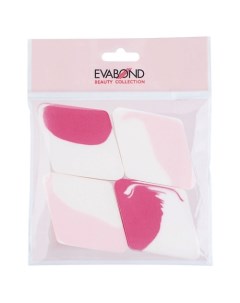 Спонжи для макияжа ромбовидные двухцветные Evabond