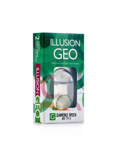 Цветные контактные линзы GEO Diamond green Illusion