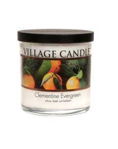 Ароматическая свеча Clementine Evergreen стакан маленькая Village candle