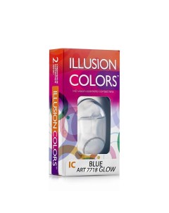 Цветные контактные линзы GLOW BLUE Illusion