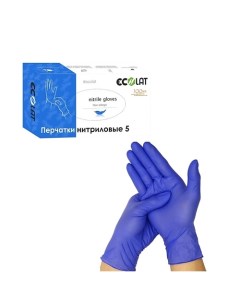 Перчатки нитриловые неопудренные 5 five размер M Ecolat