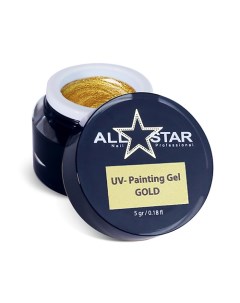 Гель краска без липкого слоя UV Painting Gel Black All star professional