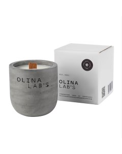 Свеча ароматическая в бетонном стакане Driet fruits tobacco vanilla 200 Olinalab's