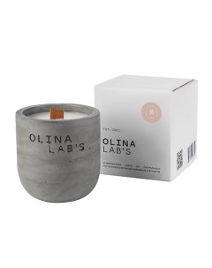 Свеча ароматическая в бетонном стакане Musk orange blossom tonka bean 200 Olinalab's