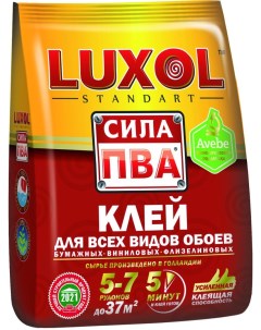 Клей обойный сила ПВА 200г пакет standart Luxol