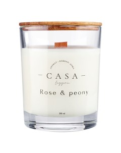 Свеча в стекле Rose Peony 200 Casa leggera