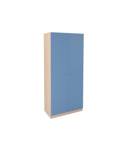 Шкаф прямой 45 дуб молочный голубой голубой 90x45x200 см Рв-мебель