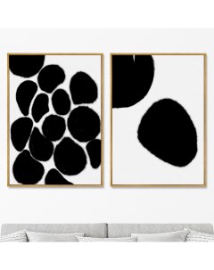 Набор из 2 х репродукций картин на холсте bunches of grapes 2020г черный 75x105 см Картины в квартиру