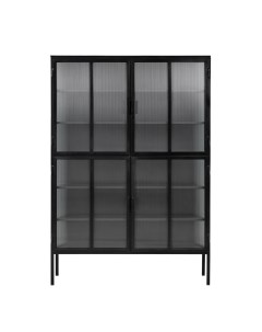 Черный шкаф groovy 4 двери черный 130x185x35 см Nordal