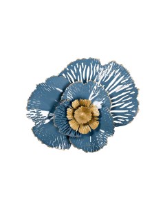 Декор настенный цветок голубой 50x38x8 см Garda decor