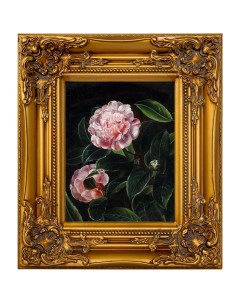 Репродукция картины натюрморт с дикой розой золотой 34x39x4 см Object desire