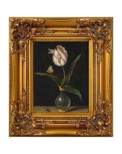 Репродукция картины натюрморт с тюльпаном золотой 34x39x4 см Object desire