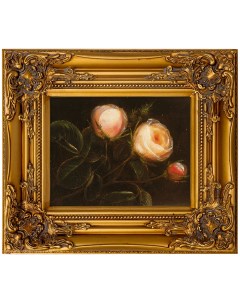 Репродукция картины натюрморт с розой золотой 34x39x4 см Object desire