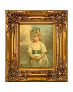 Репродукция картины мисс шарлотта папендик в детстве золотой 34x39x4 см Object desire