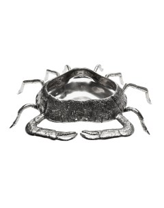 Чаша декоративная crab серебристый 69x17x53 см Kare