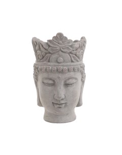 Декор настольный кашпо buddha karabuk серый 15x25x15 см To4rooms